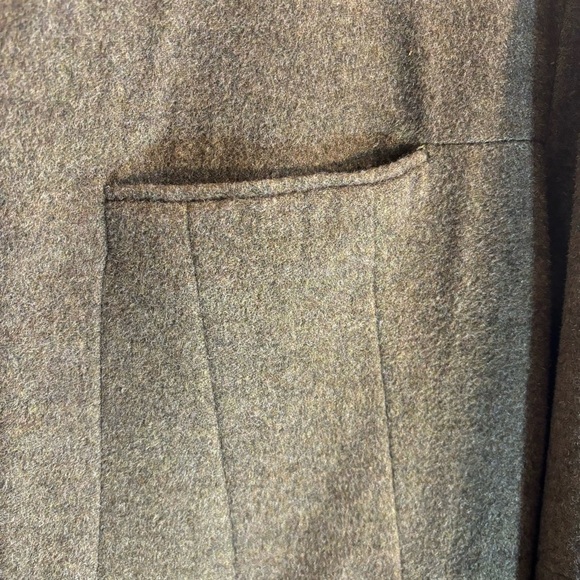 VERGE Sz M Barn Style Jacket Wool Blend Zip Up Pockets Lined Long Sleeve Unisex - Picture 3 of 7